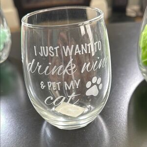 Wine and Cat Lover Glass